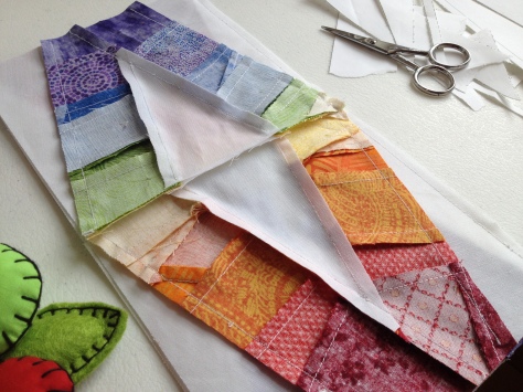 I love the complexity of the backs of paper pieced quilt blocks. 