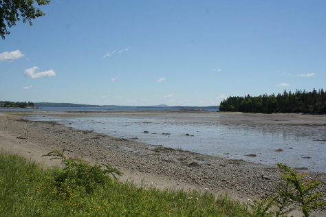 Headed toward the sandbar connecting Hutchins Island to Islesboro, Maine. 