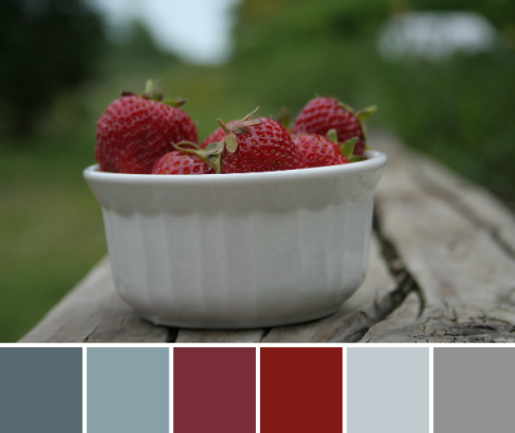 strawberries color palette