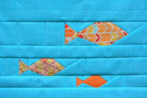 foundation paper piecing fish panel pattern