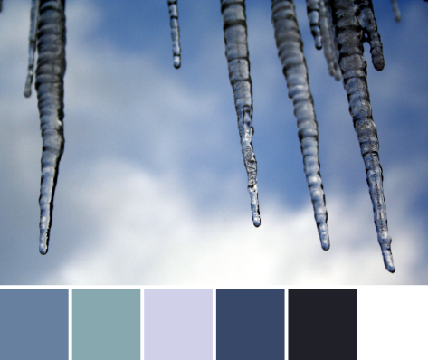 blue sky icicles color palette
