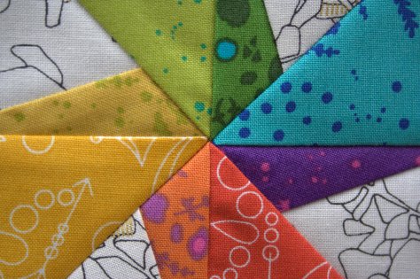 rainbow pinwheel twirling star quilt pattern