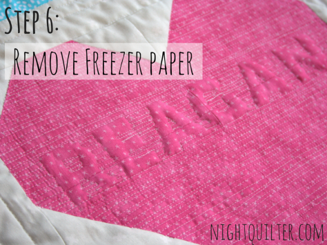 relief quilting words tutorial