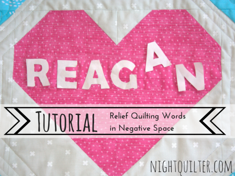 TUTORIAL- Relief Quilting Words