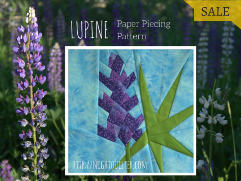 LUPINE foundation paper piecing pattern sale