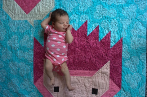 dreaming of love on baby quilt
