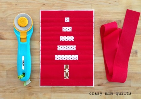 crazy mom quilts binding tiny things mini tree and binding strip