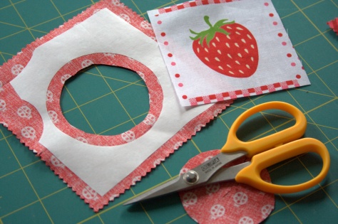 inset circles with sizzix and freezer paper eye spy