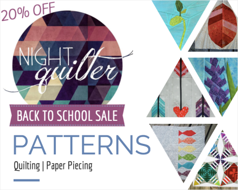 night quilter back to school sale patterns 
