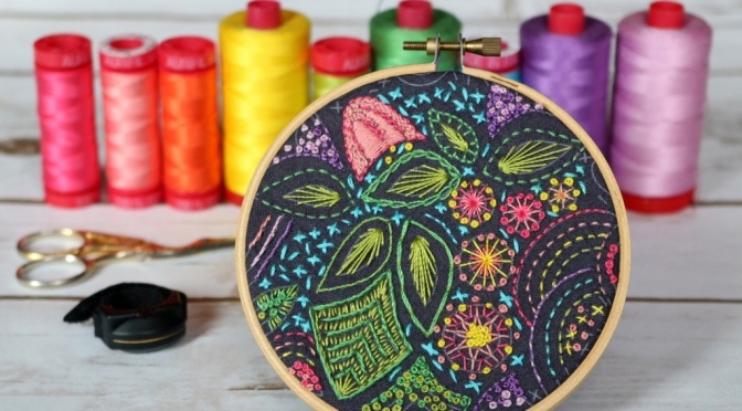 Stitched Embroidery Hoop Finish