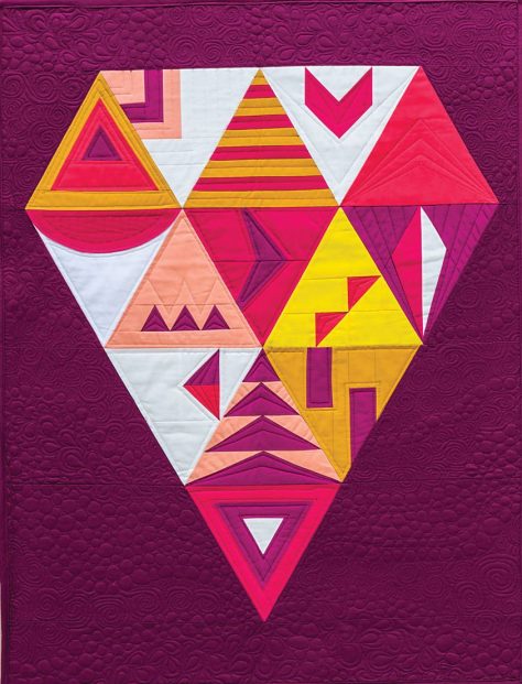 facets from modern triangle quilts by rebecca bryan