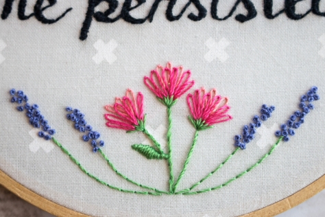 nevertheless she persisted embroidery hoop art of action