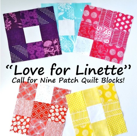 love for linette call for nine patch quilt blocks