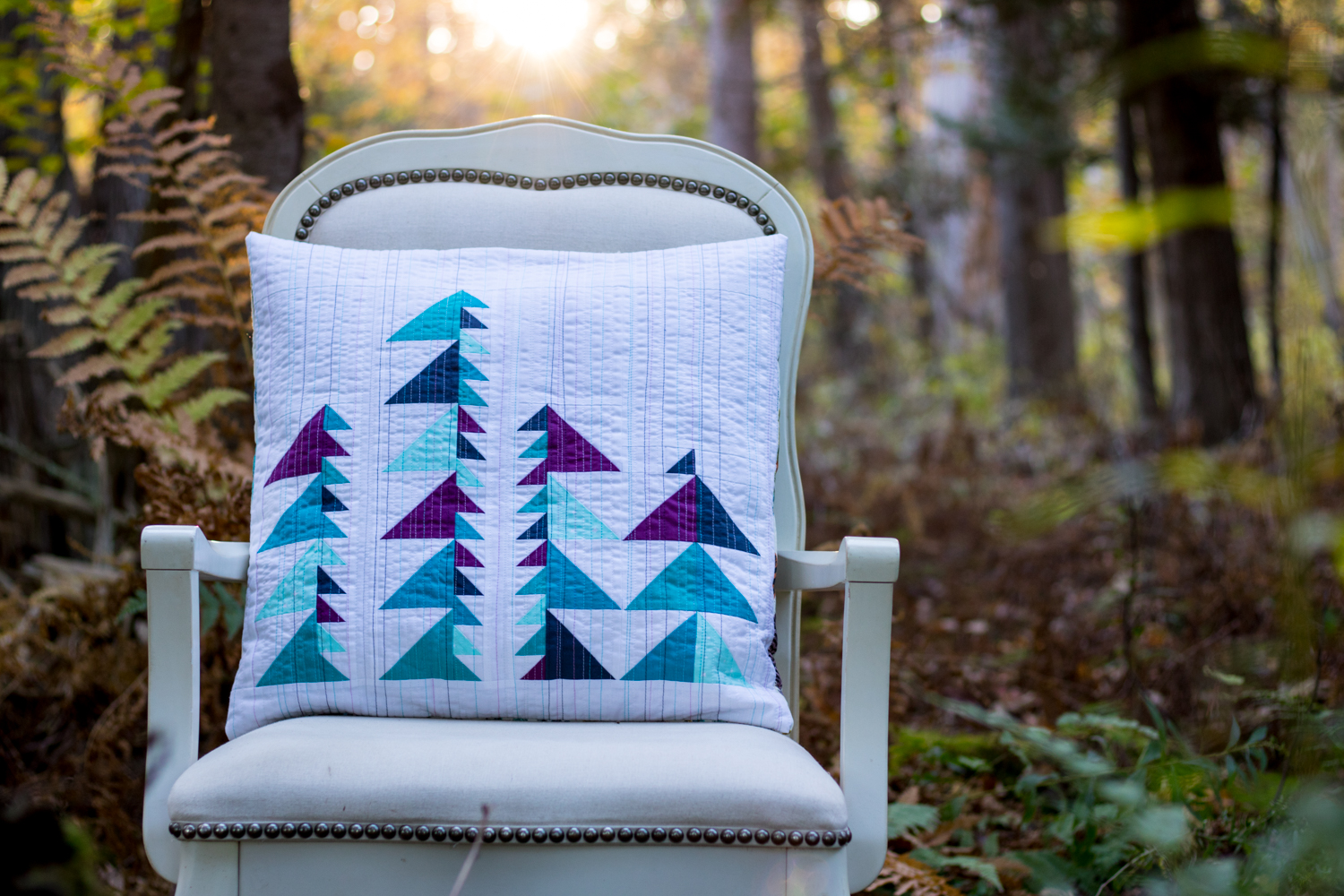 Glade Pillow pattern Into the Forest Quilt Theory bonus pattern