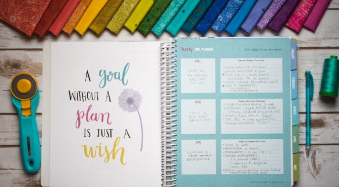 goal setting planning for new year quilter's planner
