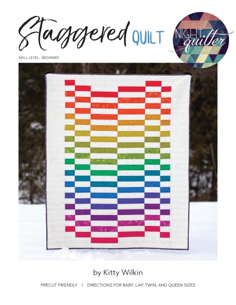 Staggered Digital cover front quilt pattern nightquilter